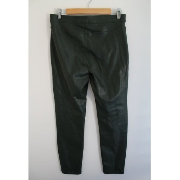 Free People Faux Leather Leggings Moss Green Size 29 - Picture 3 of 9